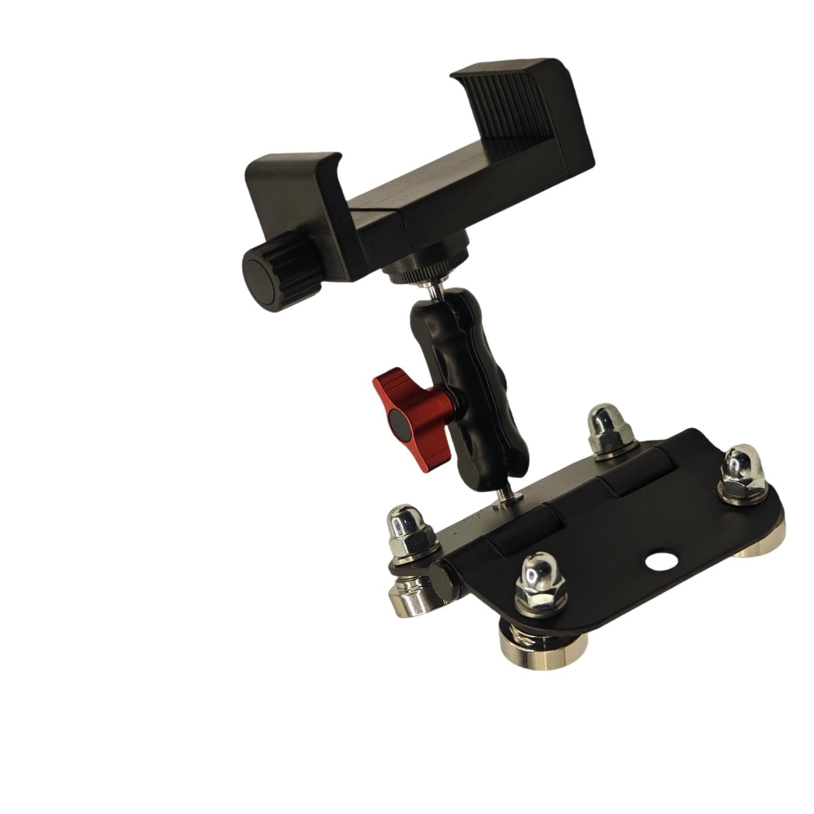 Magnetic Camera Fence Mount for GoPro / Insta360 / DJI OSMO Pocket 3 / iPhone,Two 1/4"-20 Slots Net Chain Link Fence Holder for Recording Baseball/