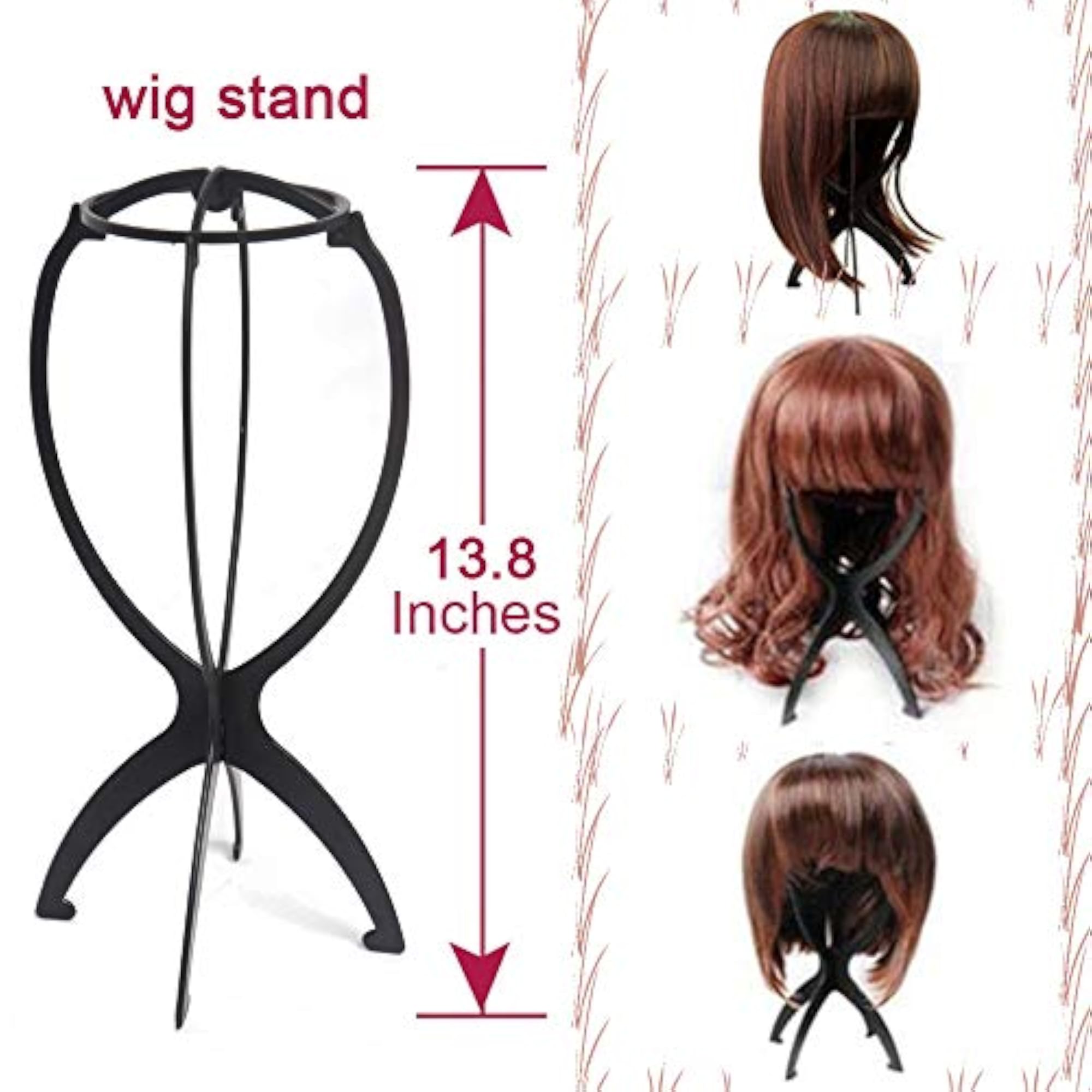 Wig Stand for Multiple Wigs, White