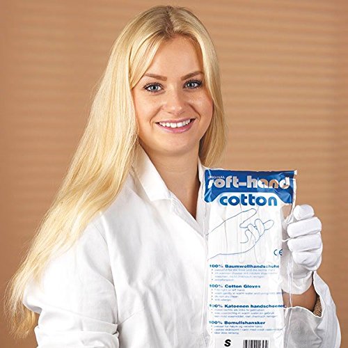 Gants de coton zwirn Soft 04016222 taille 8 S gant blanc lavable en textile doux