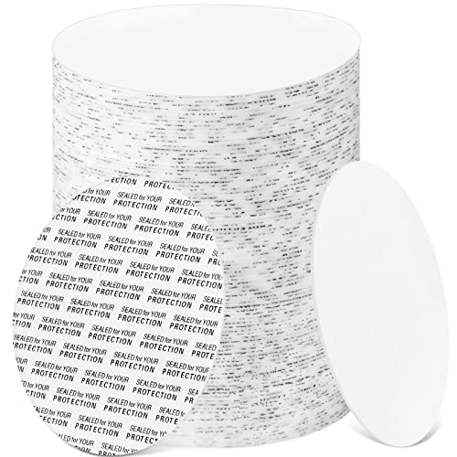 70 mm Foam Lid Liner Pressure Sensitive Seal Round Jar Sealer Bottle Seals Heat Resistant Foam Cap Torque Activated Safety for Protection Safety Jar Cap Bottle Vial Tamper Gasket Kit(50 Pieces)