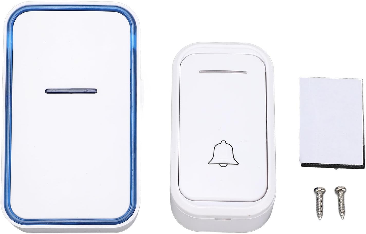 Fockety Cordless Doorbell, Battery Operated Doorbell Receiver Kit with Plug in Receiver, 262ft Range 38 Ringtones Sensitive Cordless Door Bell for Home School Apartment Office