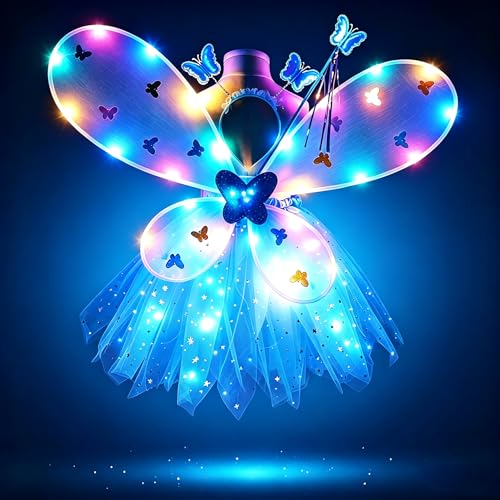 Disfraz de alas led de mariposa para niñas