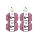 Produktbild 100% Baby Alpakawolle in 50+ Farben (kratzfrei) - 200g Set (4 x 50g) - weiche Alpaka Wolle zum Stricken & Häkeln in 6 Garnstärken by Hansa-Farm - Beere Heather (Rot-Lila)