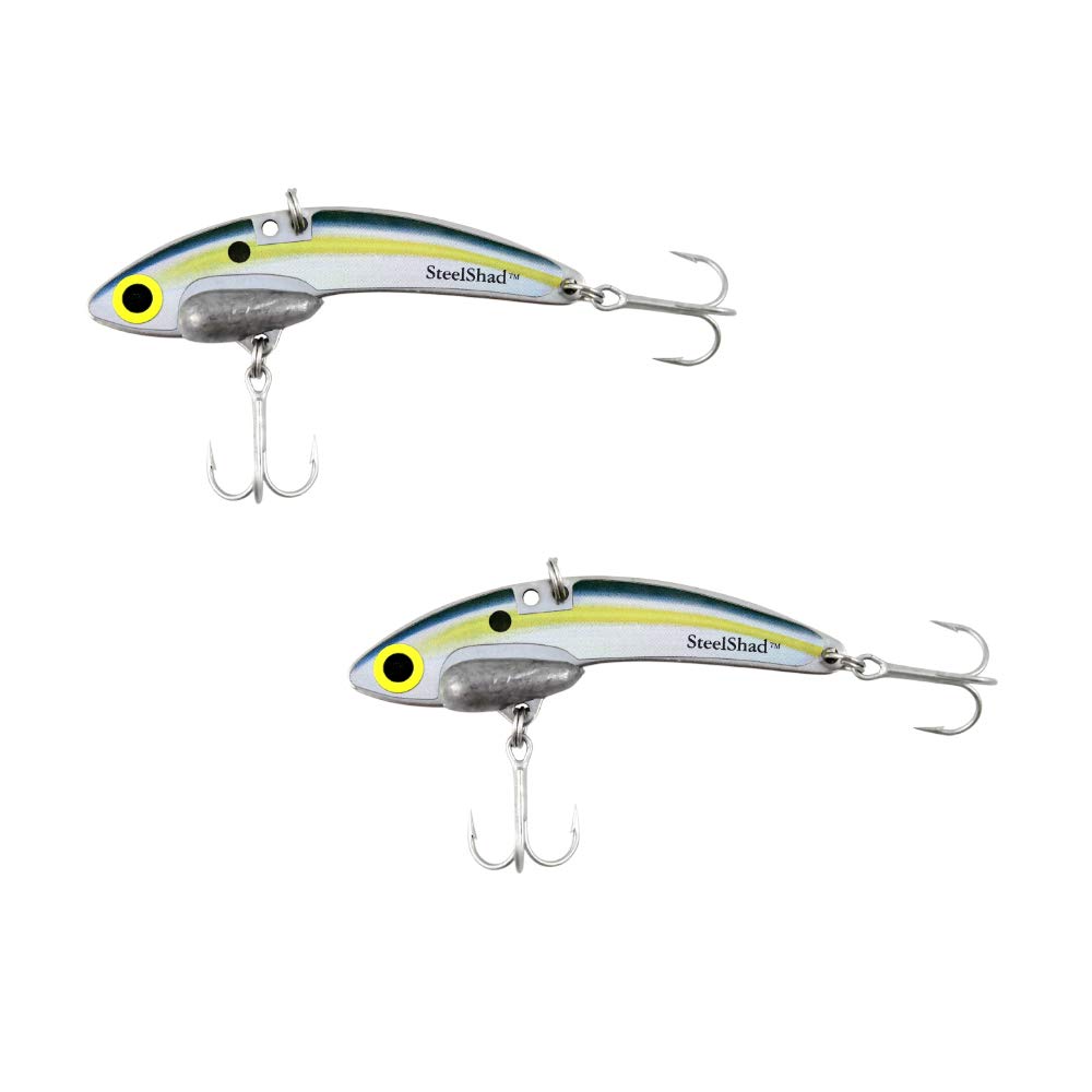 SteelShad - Mini Series (1/4 oz) - 2 Pack - Lipless Crankbait for Freshwater Fishing - Perfect for Ice Fishing, Pan Fishing, Crappie, Walleye and Bass