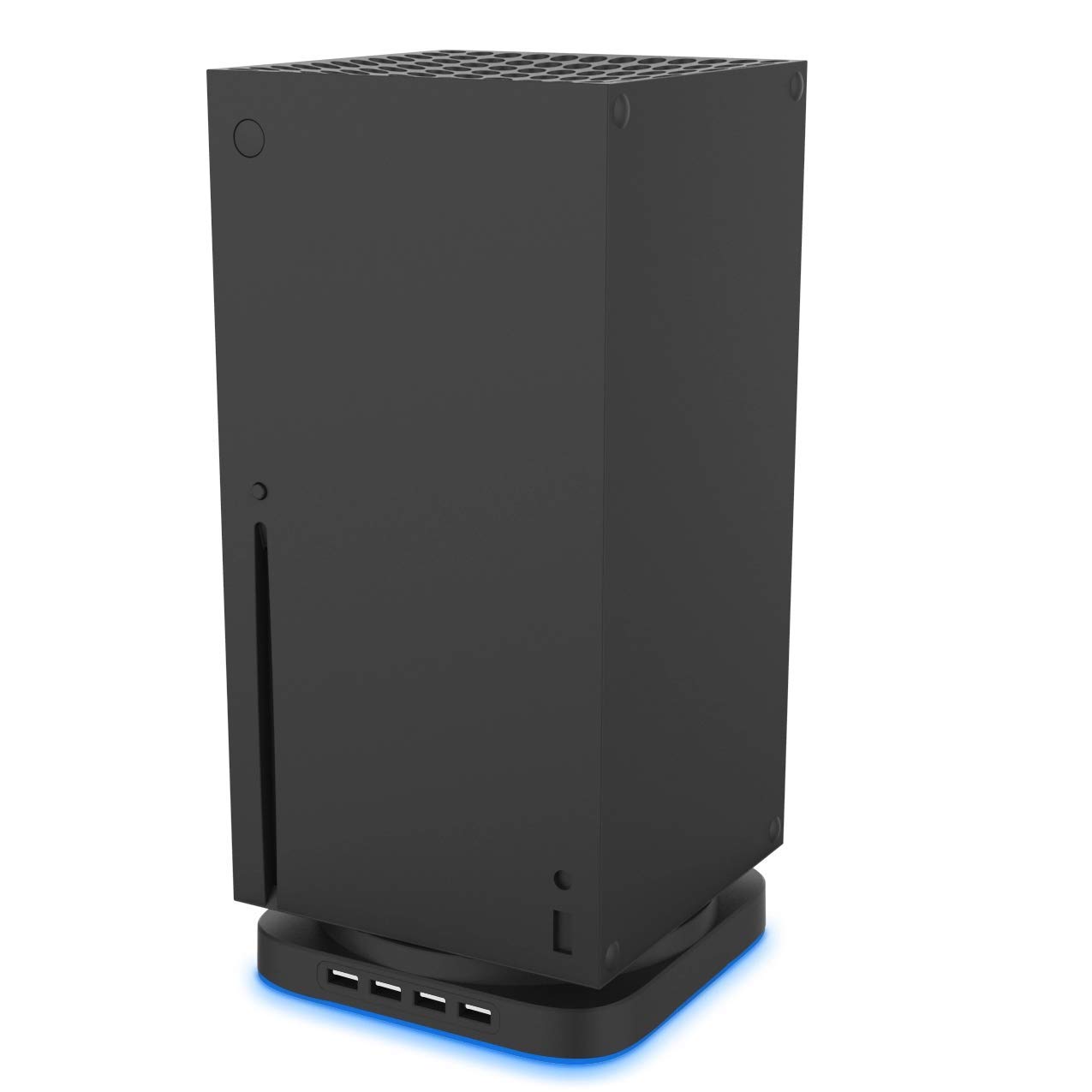 Blue Light Vertical Stand for Xbox Series X Game Console Xbox Series X Console Stand with 4