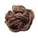 Benehair Hair Bun Hairpiece Scrunchy Updo Hair Pieces Fluffy Scrunchies Donut Hairpiece Synthetic Curly Wavy Messy Chignons With Elastic Rubber Band Light Brown-Thicker 1pc 35g
