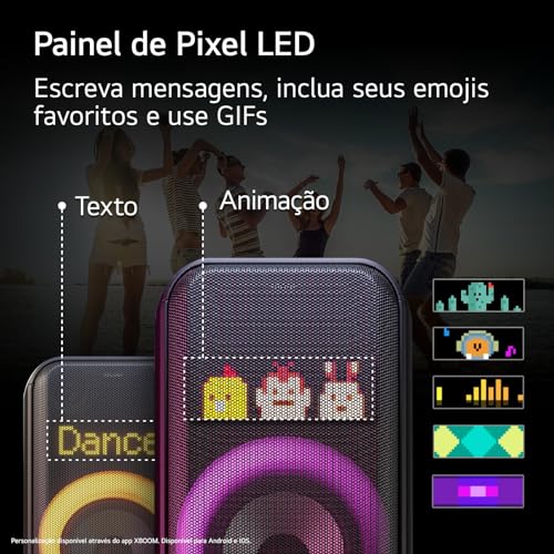 CAIXA DE SOM PARTYBOX LG XBOOM XL7S – 250W RMS, DISPLAY DE PIXEL LED, BLUETOOTH 5.1, 20H DE BATERIA,