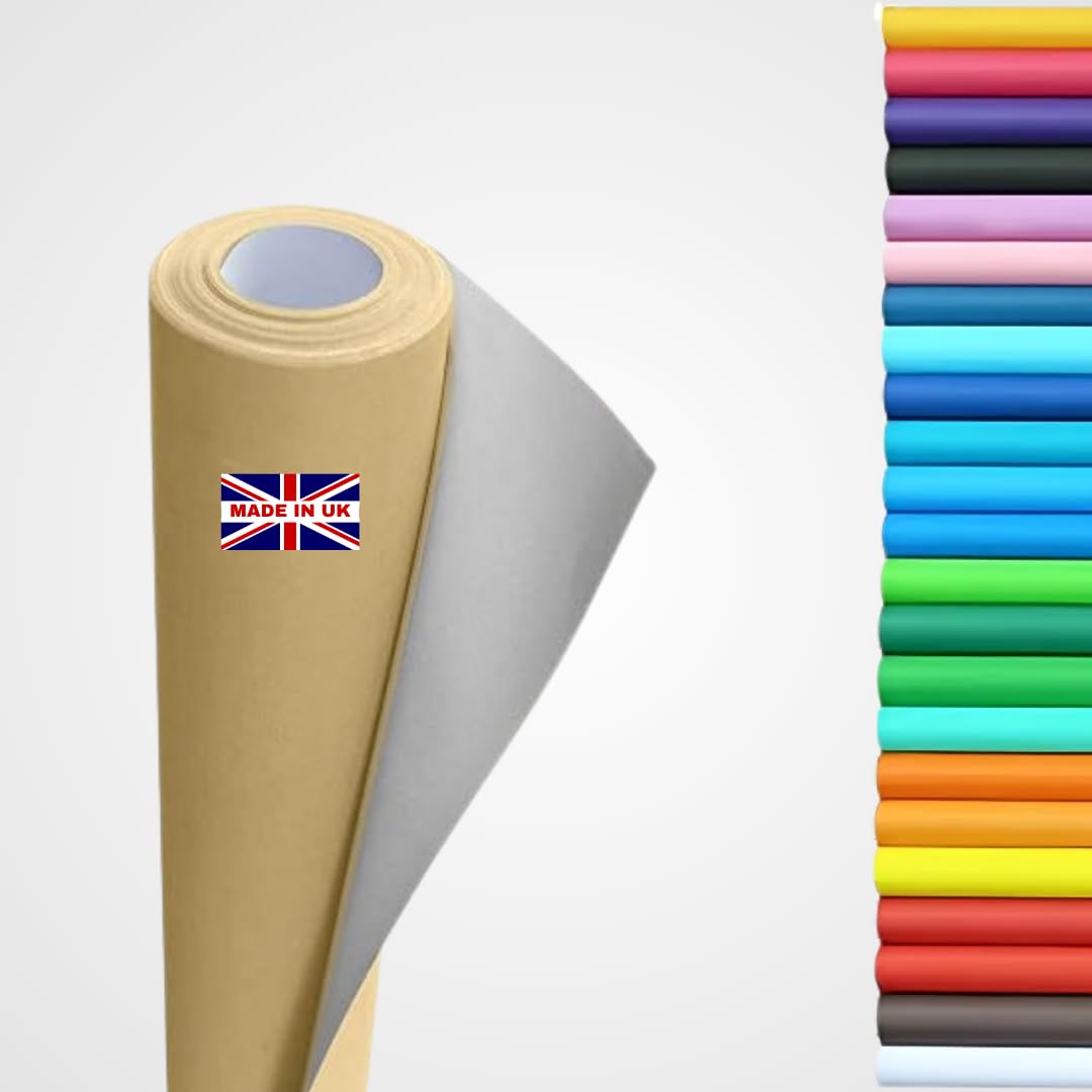 Wrapping Paper roll, Large Display Poster Paper Roll, Backing Paper 10m x 76cm - 80gsm Art, School Craft, Packing, Table Runner, Notice Boards, Drawing, Painting, Backdrop, Kraft Paper. (Kraft Brown)