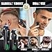 Hatteker Hair Clippers for Men Professional,Clippers and Trimmers Set T-Blade Barber Clippers Set Cordless Clippers Grooming Kit Rechargeable Beard Trimmers Type C Barbers Haircut Kit Green
