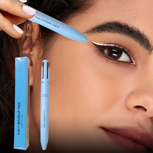 Lápiz de Maquillaje 4 en 1 con Delineador, Lápiz de Labios, Cejas y Iluminador miniatura 5
