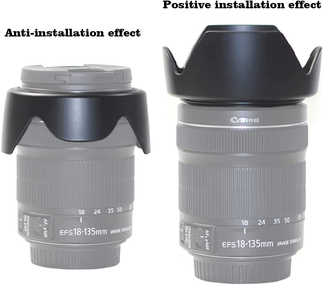 EW-73B Paraluce paraluce per Canon EF-S 18-135 mm f/3.5-5.6 is (non USM), 18-135 mm f/3.5-5.6 is/is STM (non USM), EF-S 17-85 mm f/4.5-5.6 is USM SLR, 67 mm Lens Hood