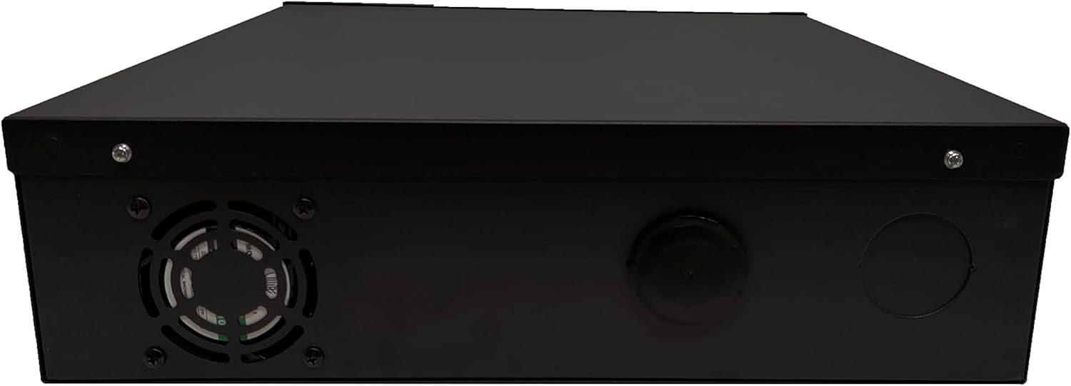 Tricom Black Heavy Duty 16 Gauge Steel DVR Security Lockbox with Fan and Key 18" x 18" x 5"
