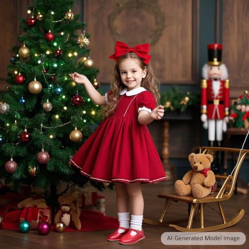 Image of Felix & Flora Toddler Little Girl Princess Dress Shoes-Mary Jane Flats for Girl Party School Shoes
