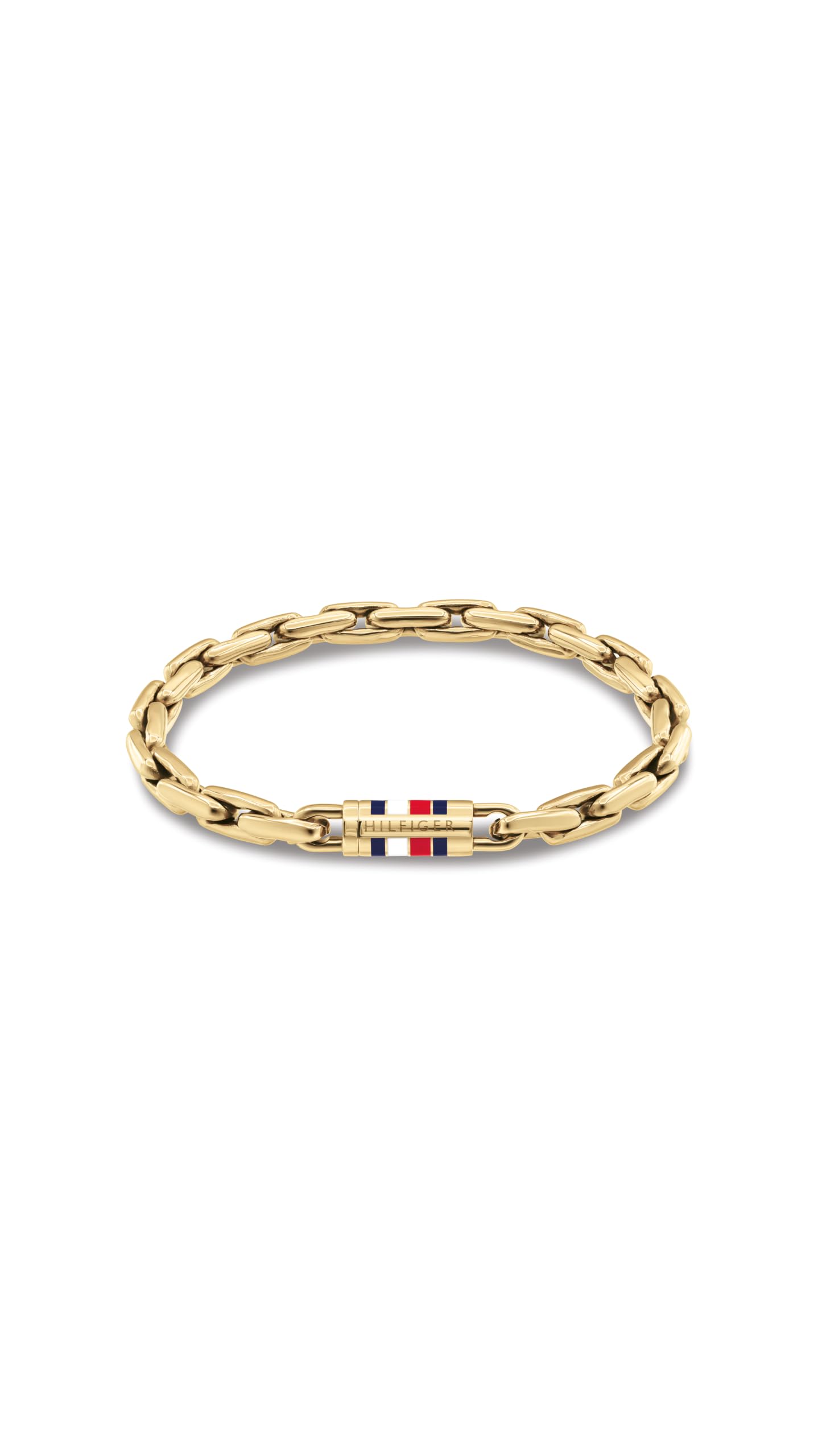 Tommy Hilfiger Herren-Kettenarmband mit Magnetverschluss, Goldoptik