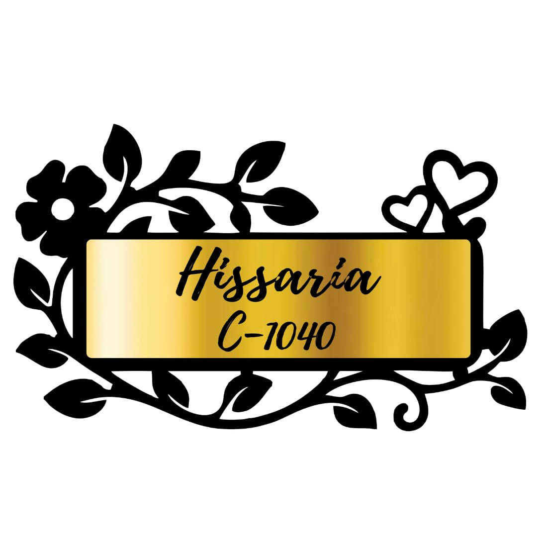 Zesta Customized Name Plate for Home Entrance Outdoor | Acrylic Door Name Plate for House | Modern Personalised Name Board for Home Entrance | Waterproof House Name Plate Wall Decor(Rose)