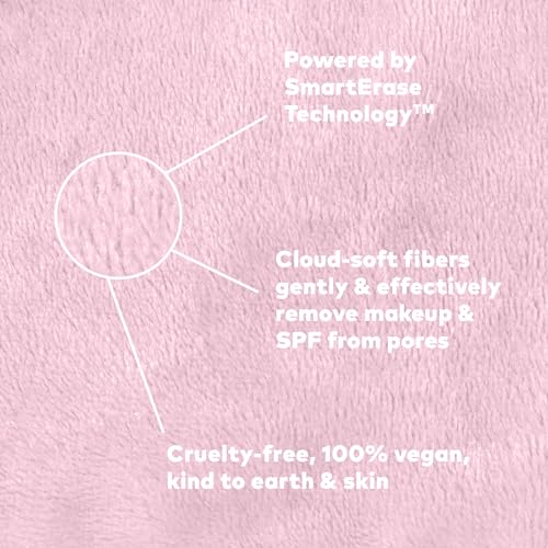 Image of The Original MakeUp Eraser 7-Day Set, Erase All Makeup with Just Water, Including Waterproof Mascara, Eyeliner, Foundation, Lipstick, Sunscreen, and More! Ballet Core, 7ct.