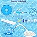 ERGOMASTER Pool Vacuum for Above Ground Pool, Automatic Cleaner Creepy Crawler, Powerful Suction Sweeper w/ 10 Hoses Removes Debris, Cleans Floors, Walls