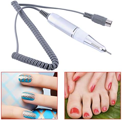Nail Drill Handle Professional Metal Electric Art Nail Drill Handpiece Manicure Pedicure Machine Pen Replacement Handle Grinder Polish Tool Shank Hand Piece