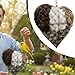 Handmade Fiber Bird Nesting Heart, Refillable, Heart Shape, Includes 2 Bags of Nesting Materials, for Hummingbirds, Garden Decor,Winter Fowl Gifts Animal Hummingbirds Lovers Home (1 Set)