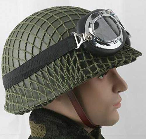 GPP Perfect WWII US Army M1 Green Helmet Replica with Net Cover & Goggles