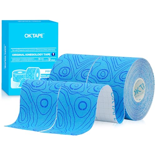 Image of OK TAPE Kinesiology Tape PRO Uncut Latex Free Tape 2in x 16.4ft 2Rolls