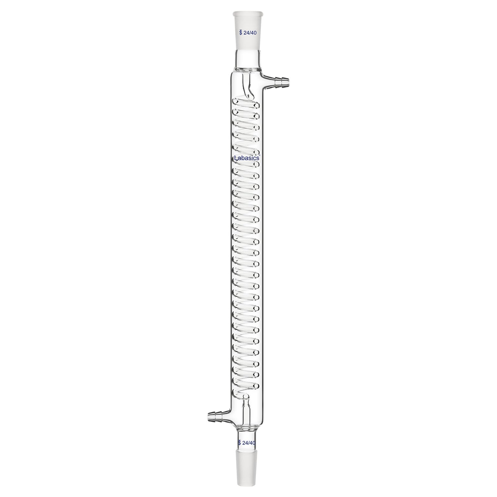 Labasics Condensatore Graham in Vetro Borosilicato, Graham Condenser Condensatore in Vetro da Laboratorio con 24/40 Giunto et Lunghezza 400mm