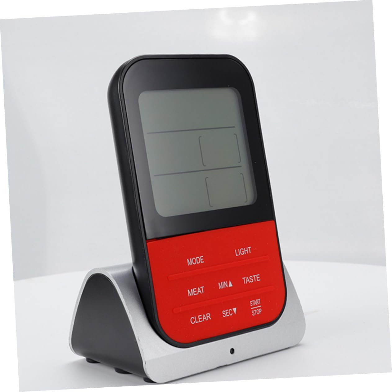 Amosfun Termómetro de Cocina Inalámbrico para Carne 2 Sondas Lcd 8 Tipos de Carne Alarma Sonora y Visual