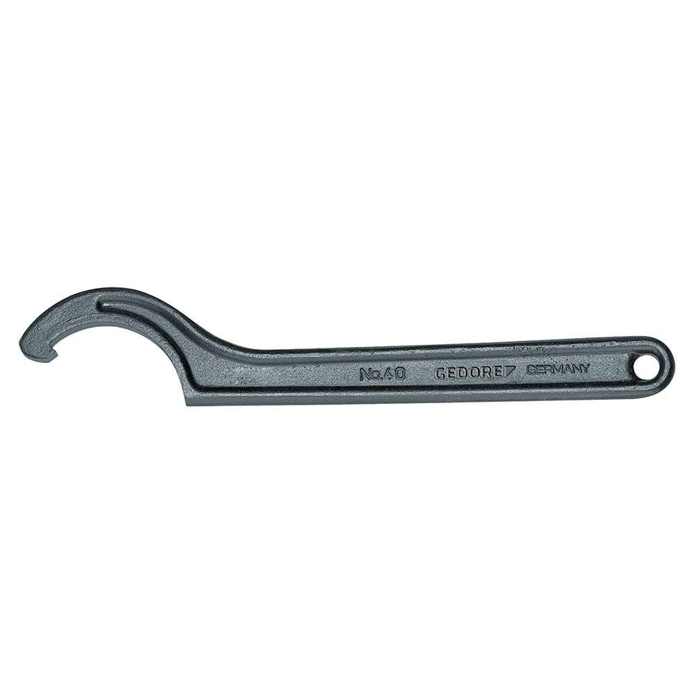 GEDORE Hakenschlüssel mit Nase, für Nutmuttern, SW 40-42 mm, Spitzen-Ø 5 mm, Schraubenschlüssel, 40 40-42