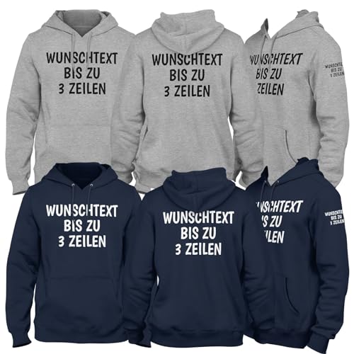 Viva Designs – Pullover Herren Damen - Geschenke für Männer Frauen Hoodie mit Wunschtext - Kapuzenpullover selber gestalten Personalisierte Geschenke - Lustige Sprüche auf den Pulli drucken Lassen