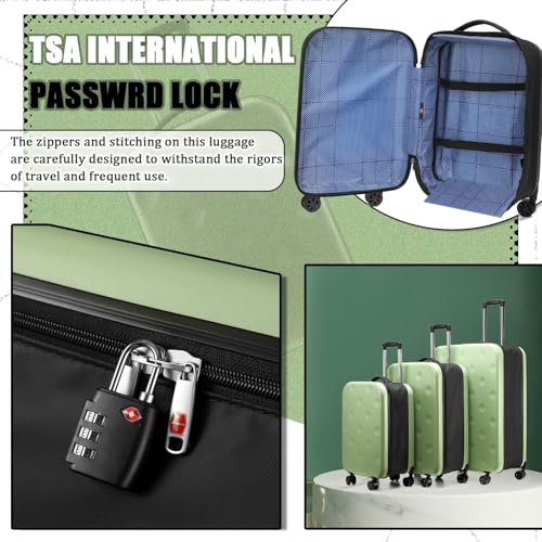 20in Collapsible Suitcase,Ultra-Lightweight 2.22KG, 45L Capacity,Women And Men Travel Suit Weekend Carry-On Rolling Suitcases With Silent Spinner Wheels Folding Luggage(Green)3