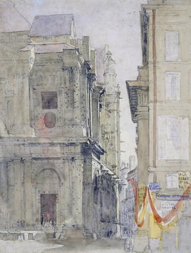 Affiche Toile Saint Eustache David Cox pour rompre la monotonie des murs blancs de salon