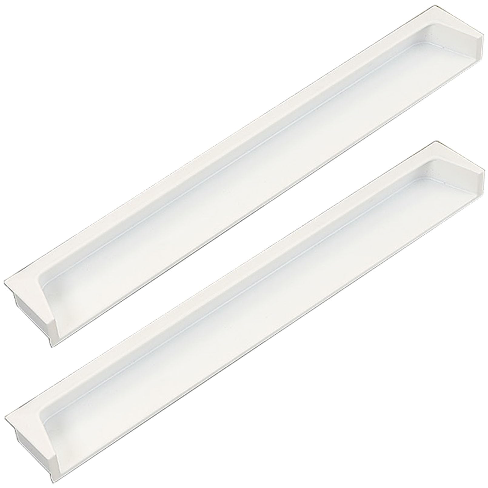 Xiaodanhua White Drawer Handles Hidden Cabinet Pull Handles Zinc Alloy Kitchen Door Handles Embedded Furniture Pulls For Wardrobe Bedside Table Living Room (Hole Distance 96Mm)