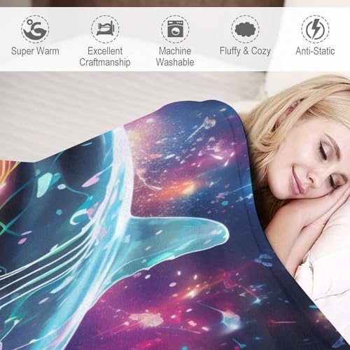 Couverture requin en flanelle plaid doux 150x200 cm pour lit et canapé