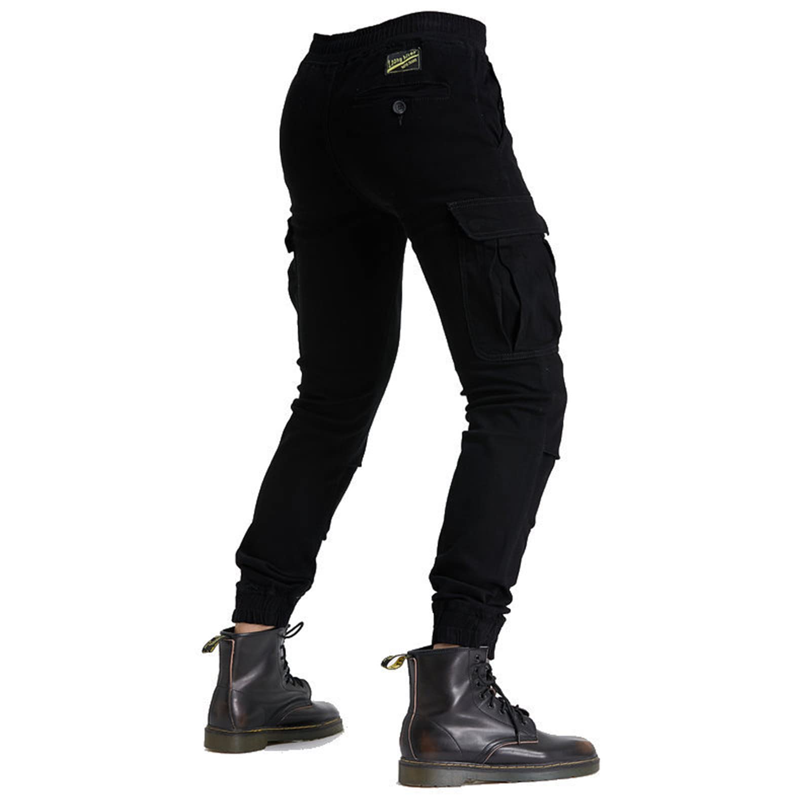 Jeans Da Moto Da Uomini E Donne Pantaloni Protettivi Da Moto Pantaloni In Denim Rinforzati Foderati Protettivi Approvati CE Rimovibili Corazzati Denim Modern-Fit (Nero,M)