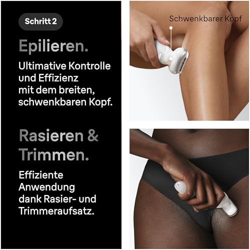Braun Epilierer Damen Silk·épil 9 SkinSpa, Ladyshaver, 9-381, Silber – Ansicht 4
