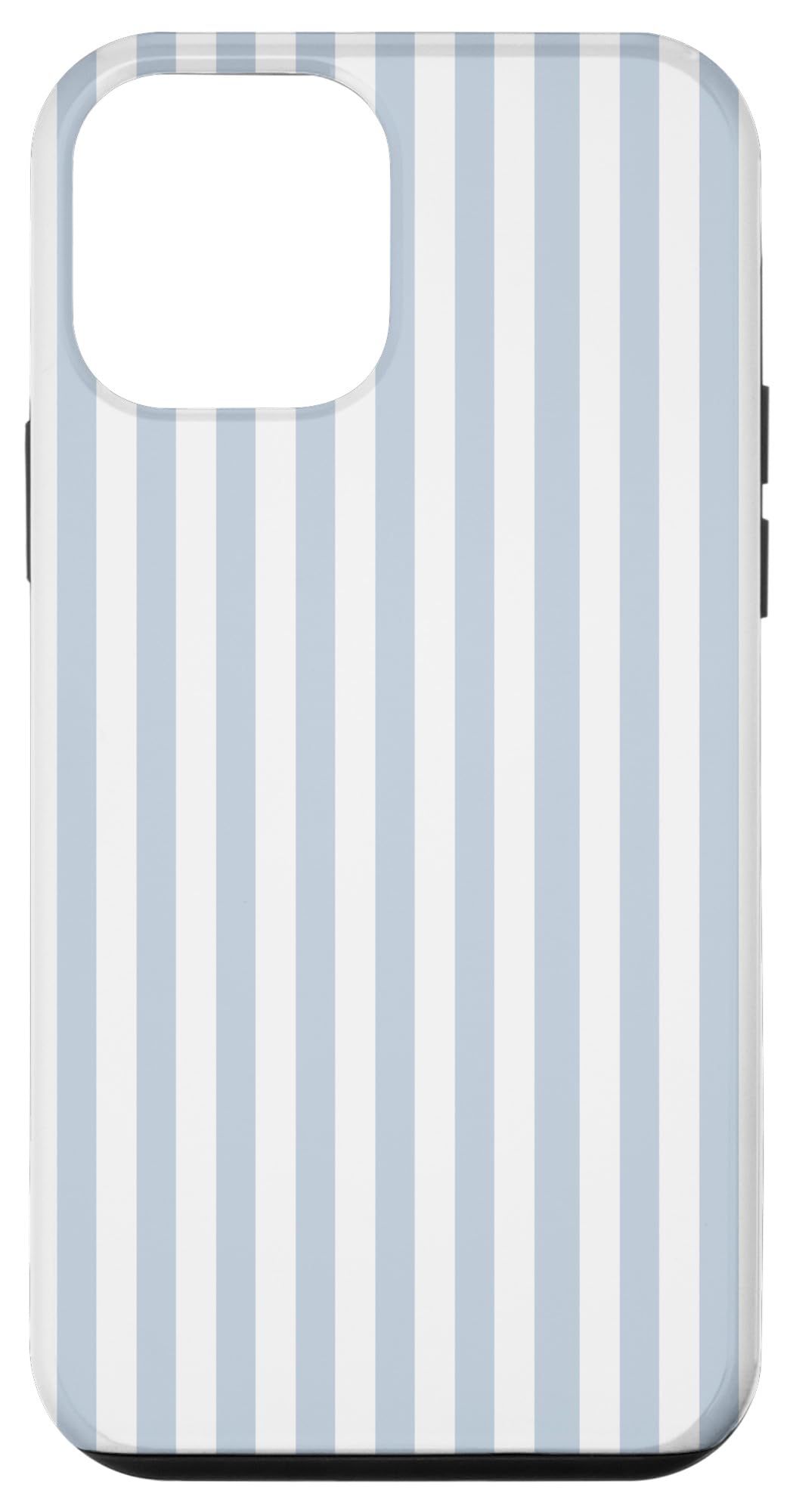 White and Light Blue Striped Geometric Line Pattern Case for iPhone 12 mini