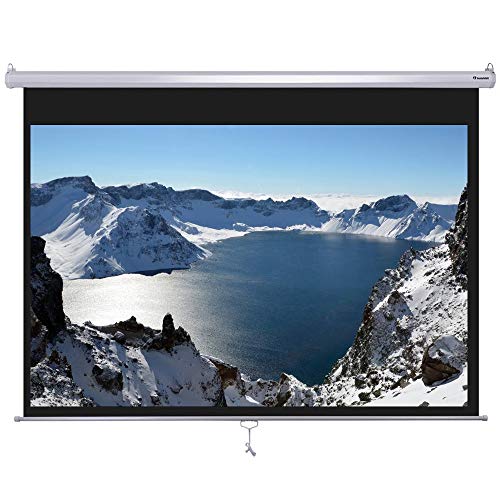 Instahibit 72 inch HD 16:9 Manual Pull Down Projector Screen Self Locking