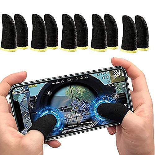 TROXXON 10 Pubg Anti-Slip Thumb Yellow Sleeve, Slip-Proof Sweat-Proof Professional Touch Screen Thumbs Finger Sleeve for Pubg Mobile Phone Game Gaming Gloves Pair 5 (B0D7SJK432) Amazon Price History, Amazon Price Tracker