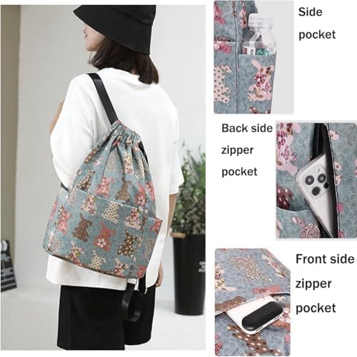 Image of MOCA Drawstring Gym Sports Backpack Lightweight Multipurpose Daypack Travel School College Daily Storage Carry Suitable Men Women Kids Adults Fitness Accessory