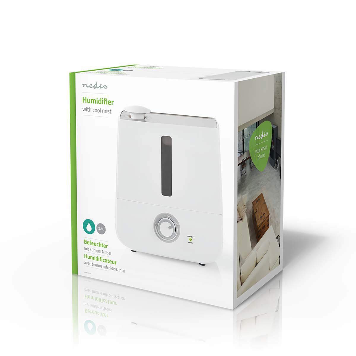 Nedis Humidificador 2.8 L Vapor Frio Parada Automatica