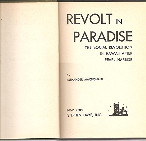 REVOLT IN PARADISE The Social Revolution in Haw... B000ONV0X4 Book Cover
