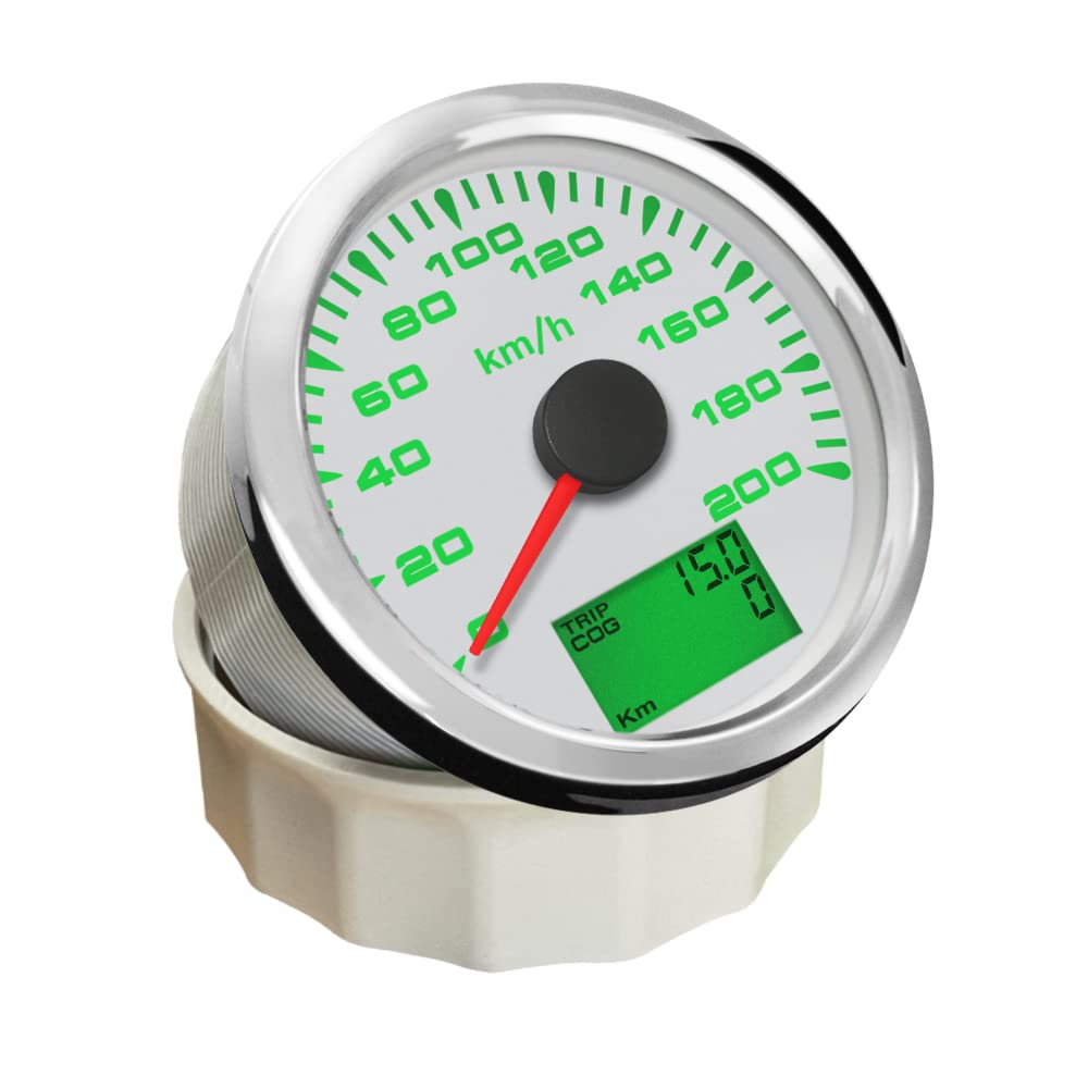 ELING Auto GPS Compteur De Vitesse Velometer 0-200KM/H Kilométrage De Vitesse Pour Course De Voiture Moto Avec Rétro-Éclairage 85mm