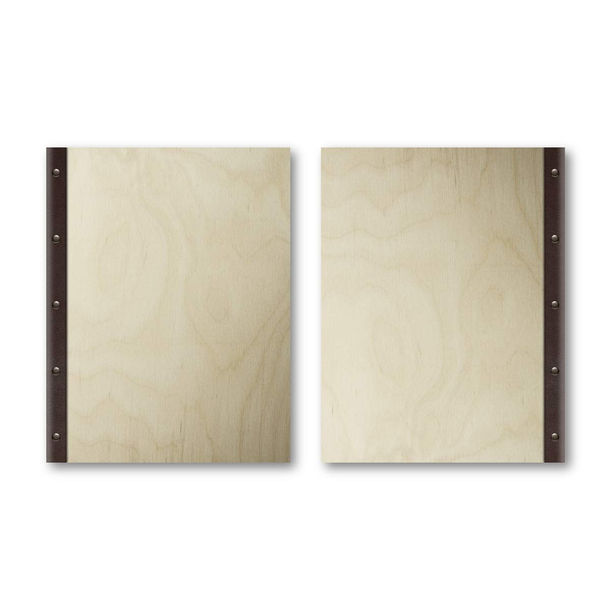 Familien Stammbuch Birkenpserrholz mit Lederrücken inkl. Extras DIN A4 hoch 240x310mm - Blanko