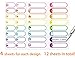 Baby Bottle Labels for Daycare, Self-Laminating, Waterproof Write-On Name Labels, Assorted Sizes & Colors, Pack of 128