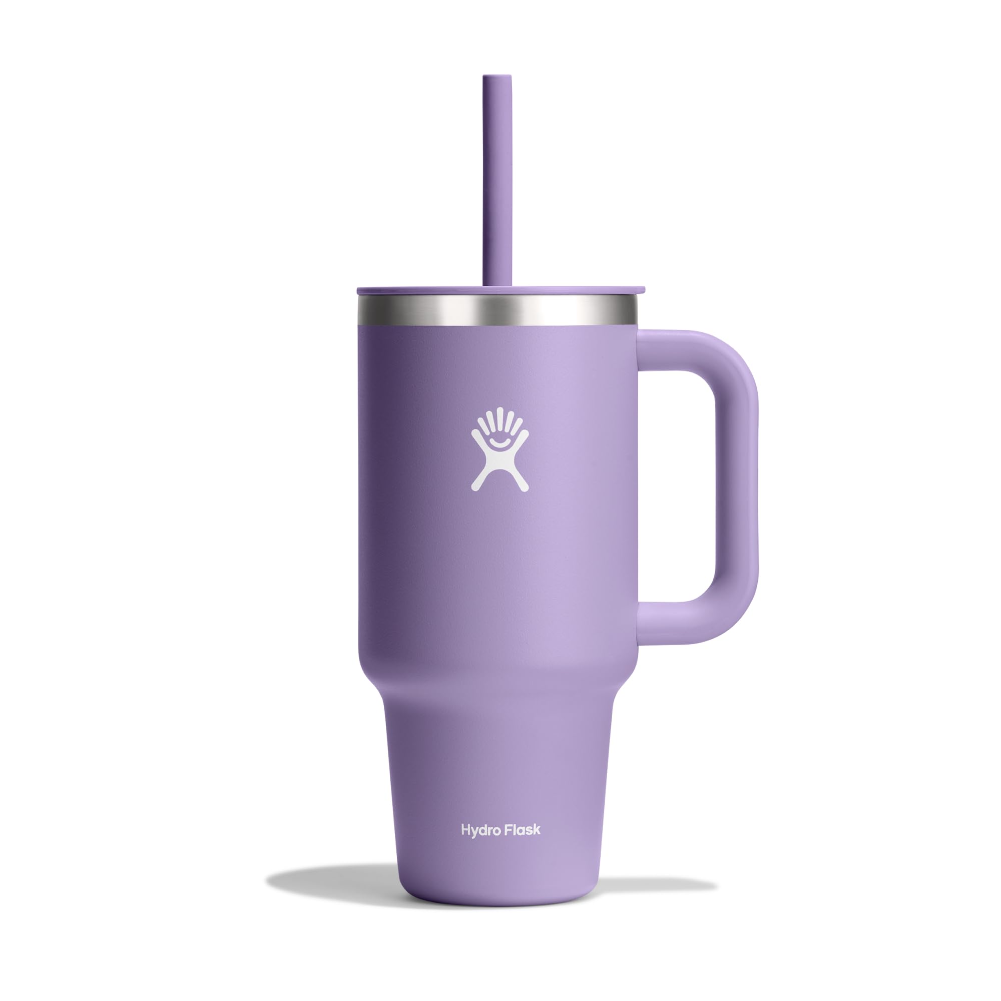 Hydro FlaskTravel Tumbler 946 ml (32 oz) with Closable Press-in Straw Lid - Stainless Steel - Double Wall Vacuum Insulated - Splash Resistant lid -Moonshadow