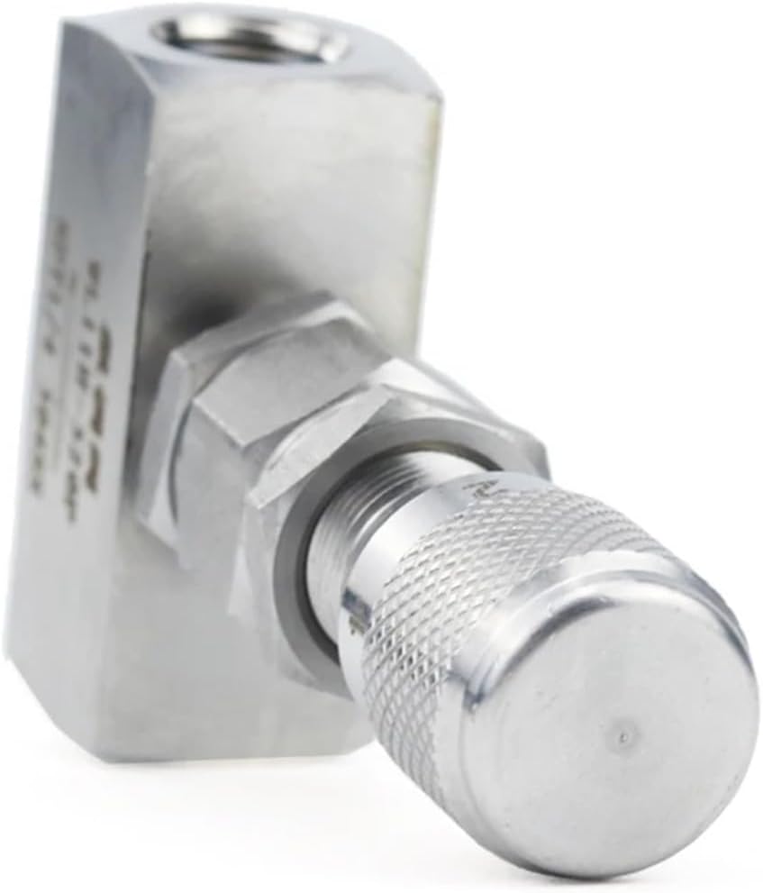 G 1/8" 1/4" 3/8" NPT 1/2" Stainless Steel 304 Needle Valve Micro Metering Flow Regulating Valve Controller for Water Gas Oil(G Thread-Normal Precision-Straight,1/8 Inch)