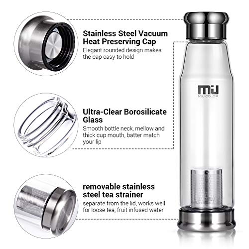 Miu color® 625 ml Bottiglia in vetro borosilicato