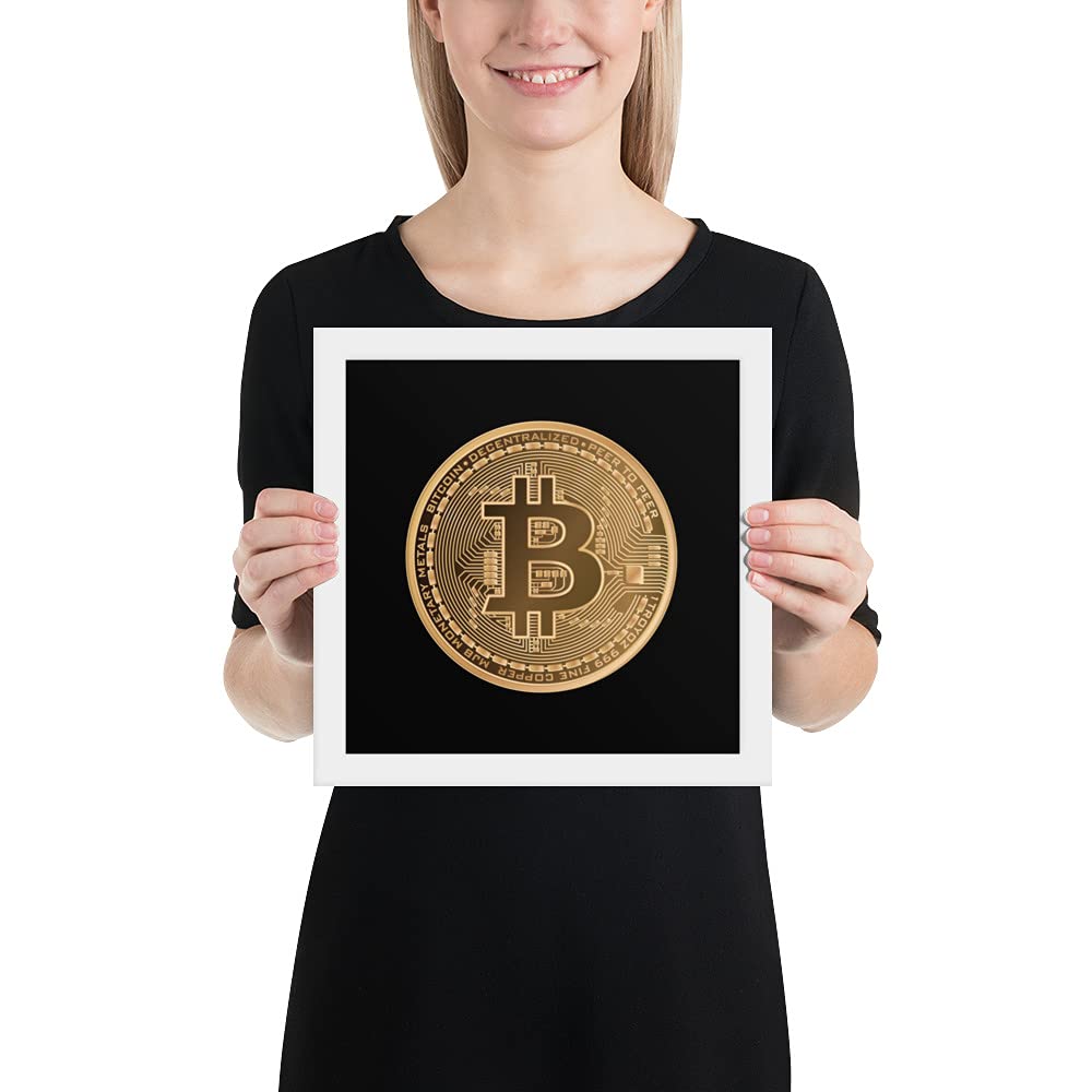 Bitcoin Poster Art Btc Crypto Currency Framed Poster | Desertcart Seychelles