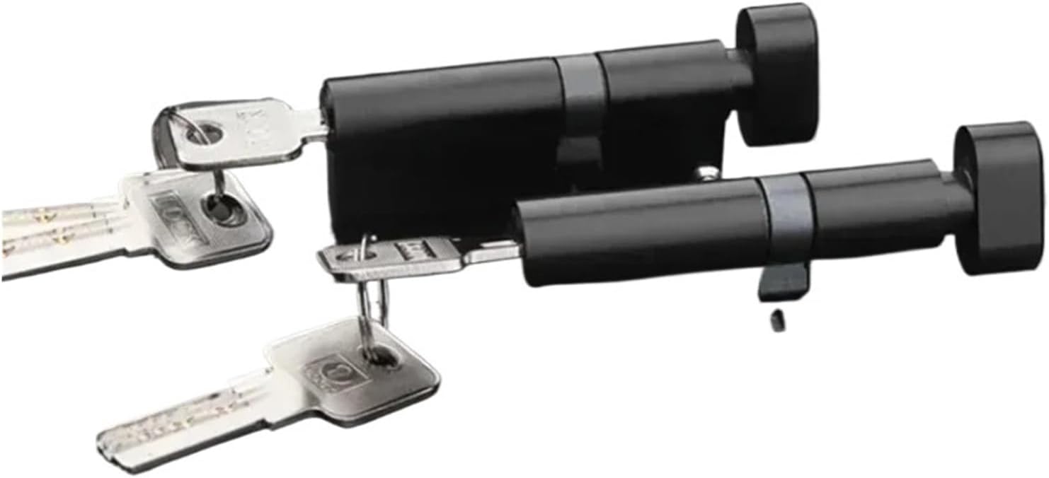 1 Set of All Copper Lock Cylinder Indoor Bedroom Door Lock Wooden Door All Copper Black Lock(B5)