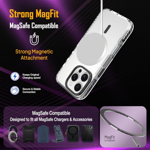 Image of Zapcase Crystal Clear Back case for iPhone 16 Pro | PC Back | TPU Bumper with Inner Rubber Grip | Metal Camera Guard Bezel | Metal Buttons | Scratch Resistant Cover | 2 Layer Edge Protection | Black